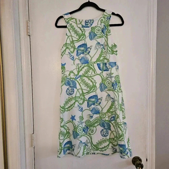 J McLaughlin Seashell Print Catalina Dress Size Medium - Picture 3 of 7